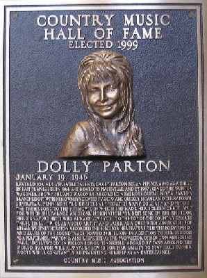 Dolly Parton Hall of Fame Plaque